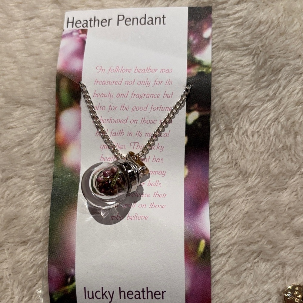 Silver and Purple Pendant Necklace